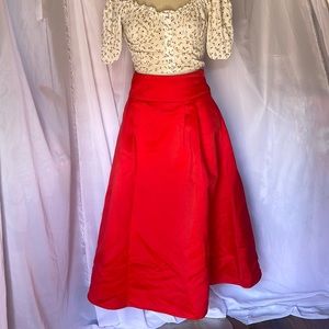 Red Silky Skirt